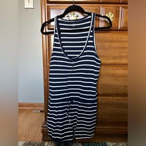 Gap navy and white romper